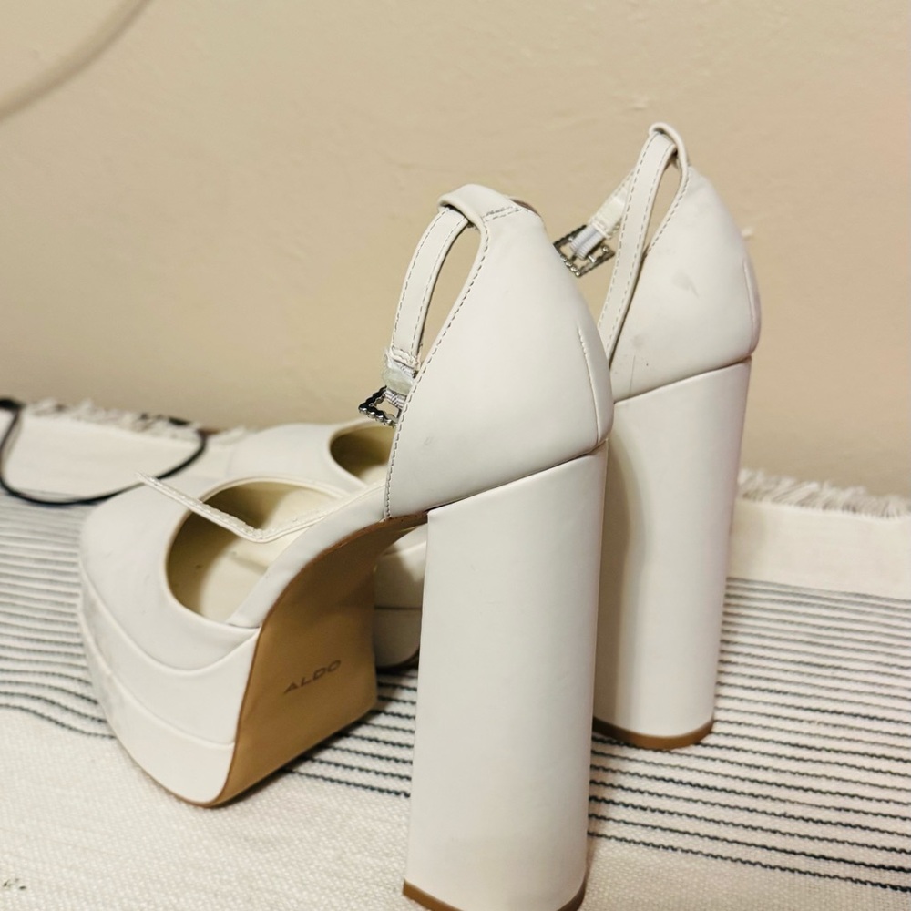 ALDO Women's White Platform Heels